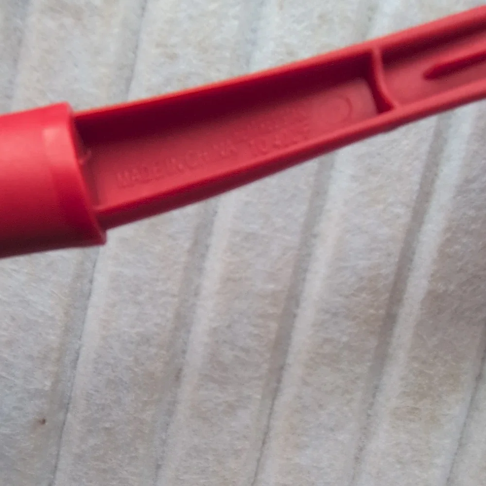 Red Plastic Slotted Turner & Cooking Spoon Set, Kitchen Utensils,‎ 2-Piece